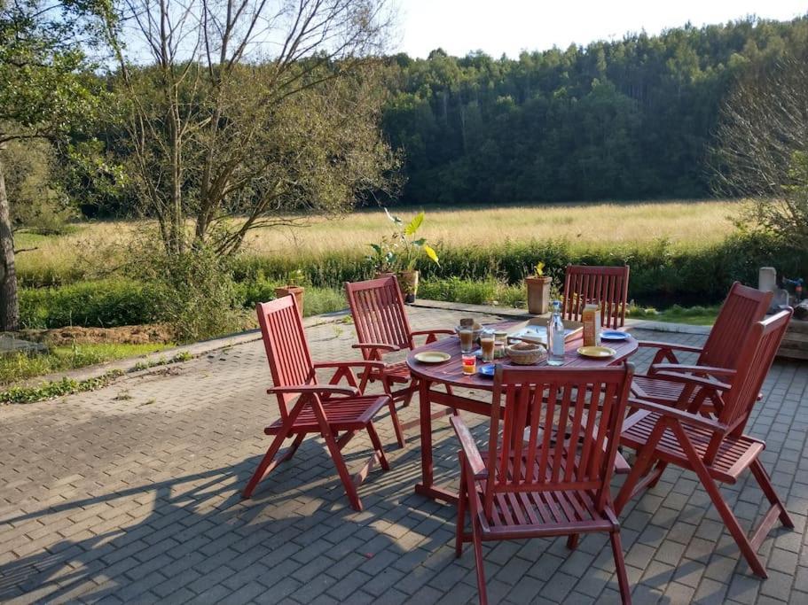 Wald-Apartment Limabach - Oberfrohna Buitenkant foto